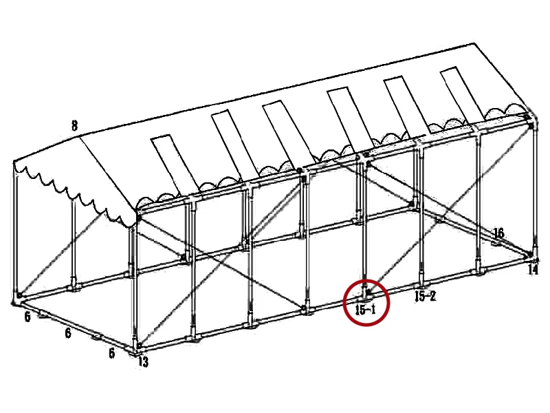 3-veis rørkobling  for bunnramme, Ø42+Ø54mm - Image 3