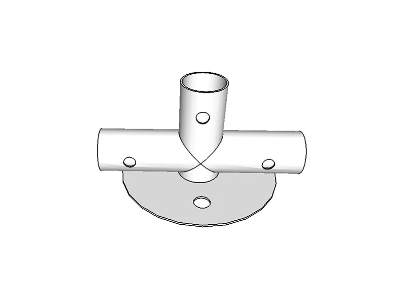 3-veis rørkobling  for bunnramme, Ø42+Ø54mm - Image 2