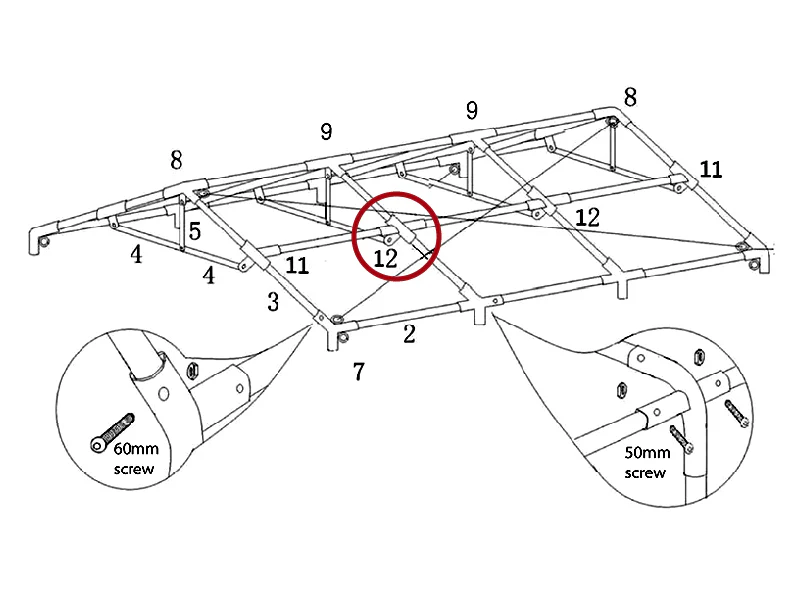 4-veis rettvinklet rørkobling m/flens, Ø42+Ø54mm - Image 4