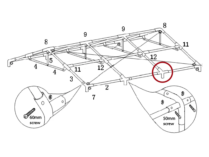 4-veis rørkobling, Ø42+Ø54mm, 110° - Image 7