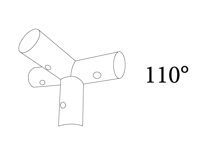 4-veis rørkobling, Ø42mm, 110° - Image 2