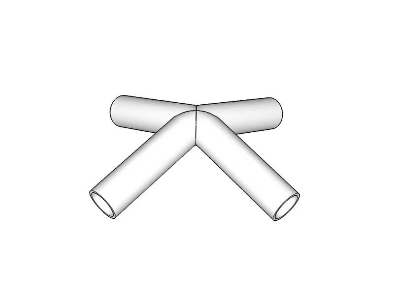 4-veis rørkobling, Ø42mm, 140°