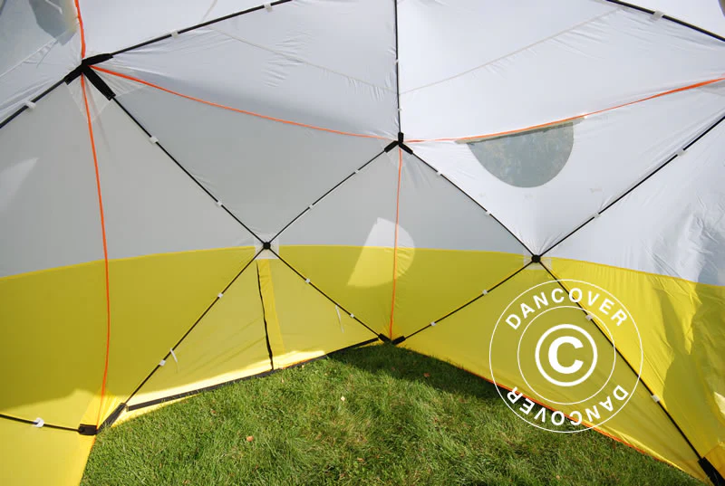 Arbeidstelt, FleXshelter Basic+, 2,5x2,5x2m, Flammehemmende, Gul/Hvit - Image 8