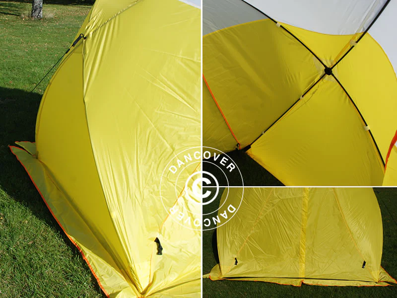 Arbeidstelt, FleXshelter Basic trekant, 1,8x1,9x2m, Flammehemmende, Gul/Hvit - Image 11