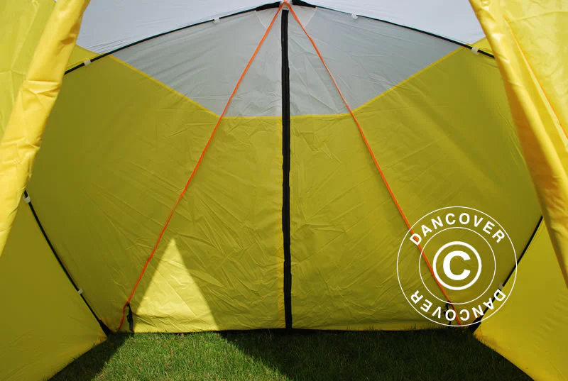 Arbeidstelt, FleXshelter Basic trekant, 1,8x1,9x2m, Flammehemmende, Gul/Hvit - Image 8