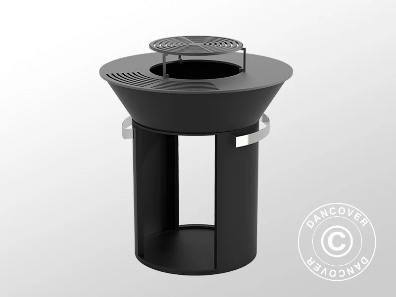 Bålpanne med vedoppbevaring, Ø93x98cm, Svart - Image 6