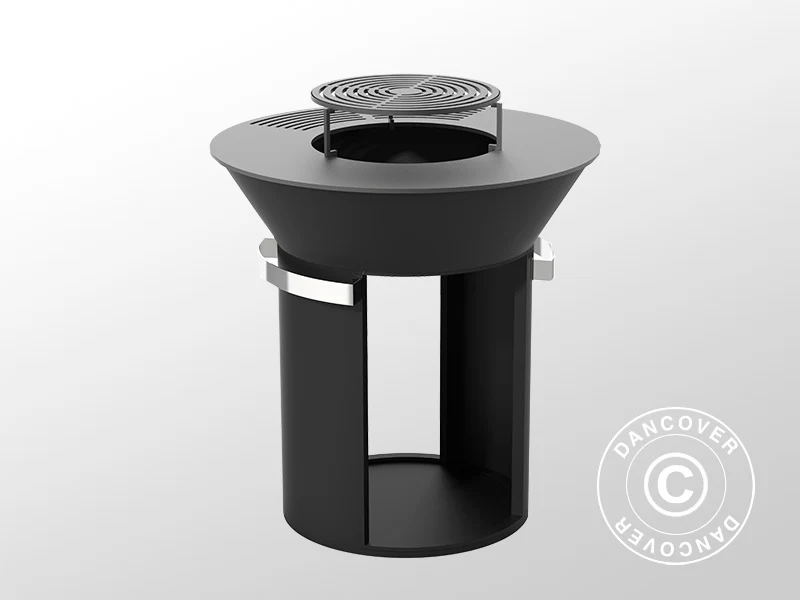 Bålpanne med vedoppbevaring, Ø93x98cm, Svart - Image 7
