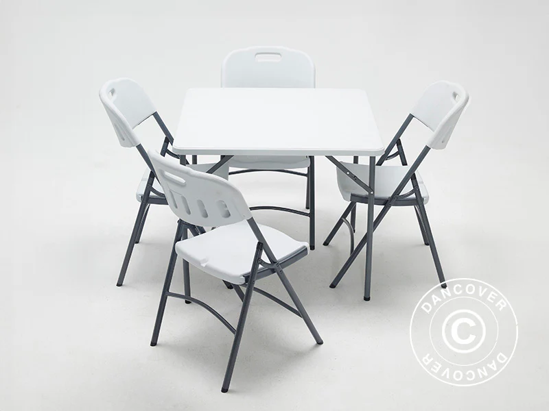 Bankettbord 86x86x73cm, Hvitt (1 stk.) - Image 5