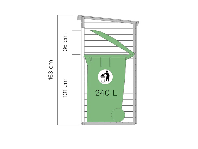 Bertilo redskapsbod Multibox3, 2x0,82x1,63m, 1,6m², Naturlig - Image 10