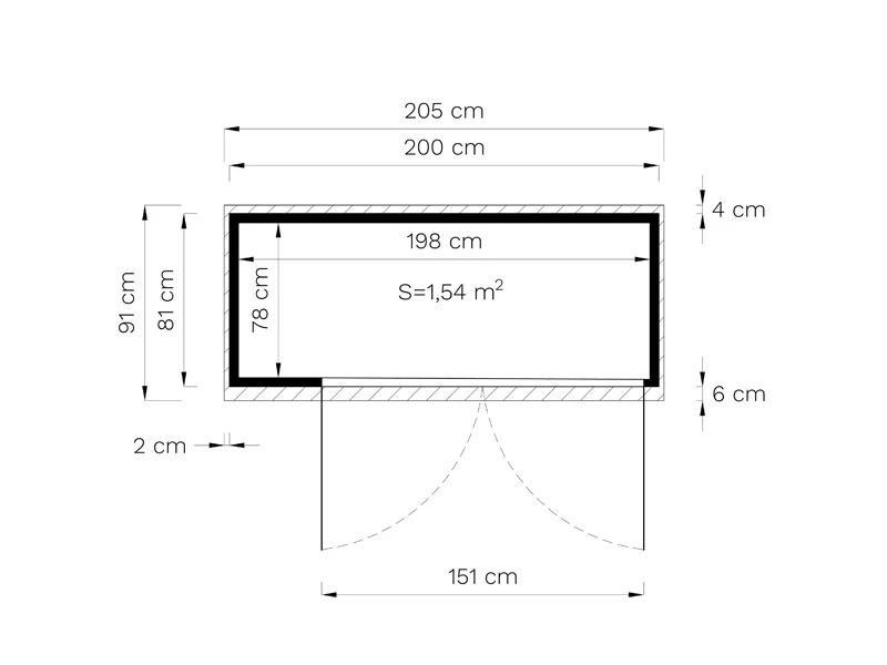 Bertilo redskapsbod Multibox3, 2x0,82x1,63m, 1,6m², Naturlig - Image 9