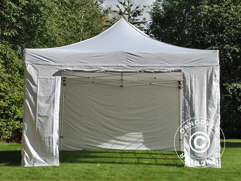 Besøksteltet FleXtents PRO 4x6m hvit, inkl. 8 sidevegger og 1 transparent skillevegg - Image 11