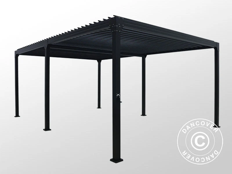 Bioklimatisk pergola paviljong Monterey S2, 4x6m, Svart - Image 3