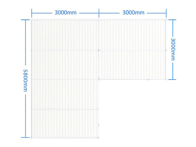 Bioklimatisk pergola paviljong San Pablo Alu+,3x3m, 3x5,8m, Hvit, 2 stk. - Image 6