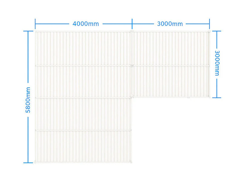 Bioklimatisk pergola paviljong San Pablo Alu+,3x3m, 4x5,8m, Hvit, 2 stk. - Image 6