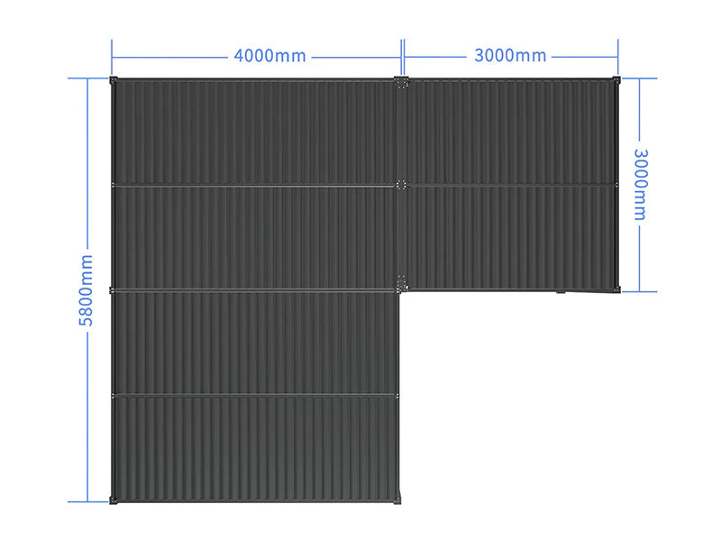 Bioklimatisk pergola paviljong San Pablo Alu+, 3x3m, 4x5,8m, Svart, 2 stk. - Image 6