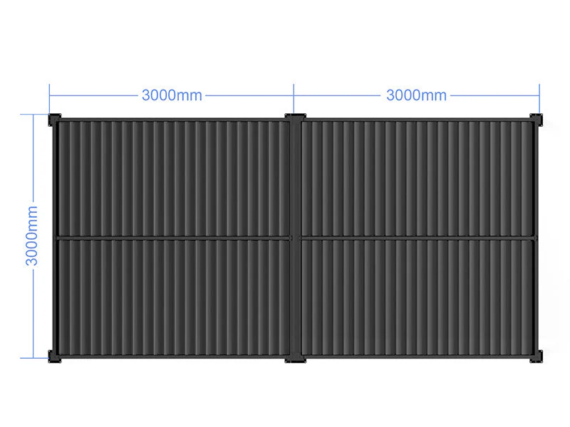 Bioklimatisk pergola paviljong San Pablo Alu+, 3x3m, Svar, 2 stk. - Image 6