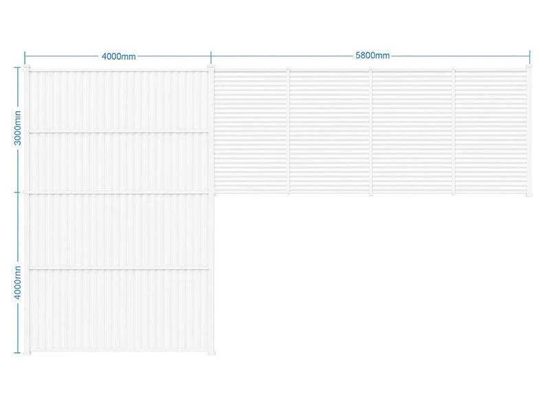 Bioklimatisk pergola paviljong San Pablo Alu+, 3x4m, 4x4m, 3x5,8m, Hvit, 3 stk. - Image 6