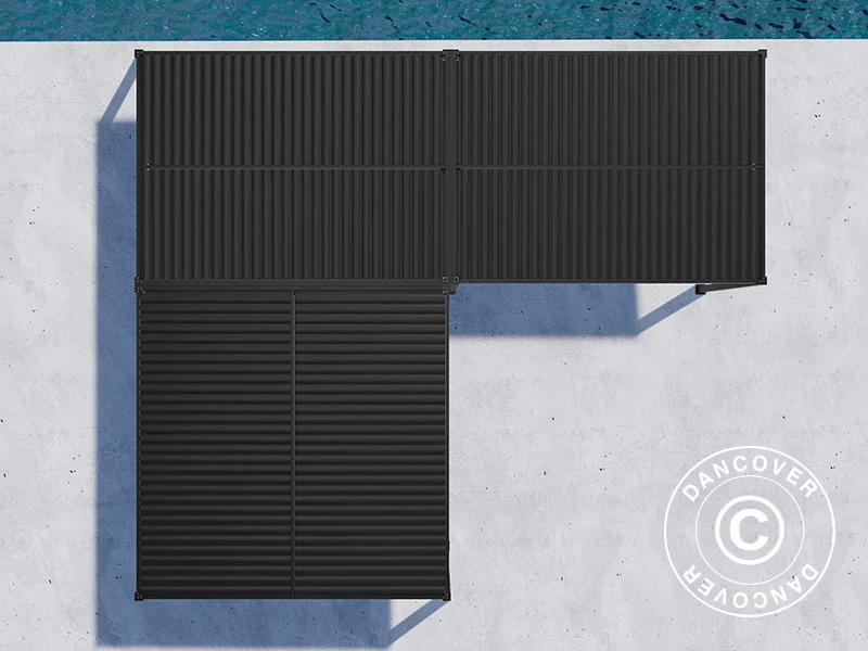 Bioklimatisk pergola paviljong San Pablo Alu+, 3x4m, 4x4m, 3x5,8m, Svart, 3 stk. - Image 5