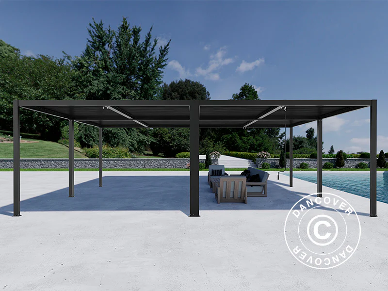 Bioklimatisk pergola paviljong San Pablo Alu+, 3x4m, Svart, 4 stk. - Image 3