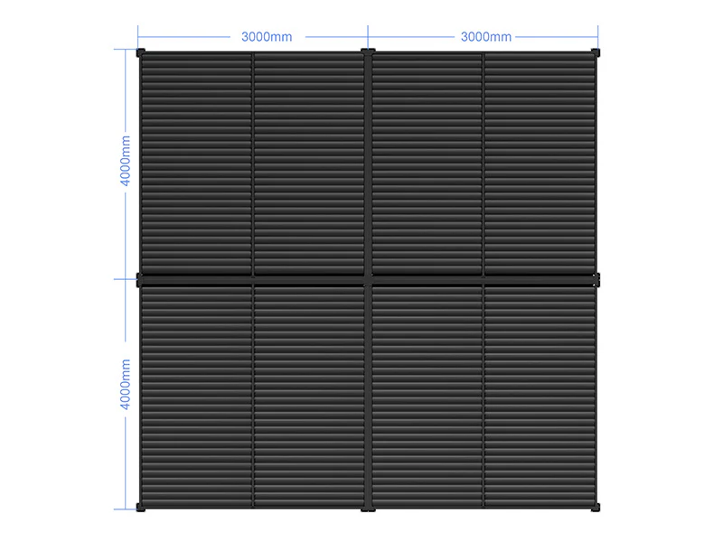 Bioklimatisk pergola paviljong San Pablo Alu+, 3x4m, Svart, 4 stk. - Image 5