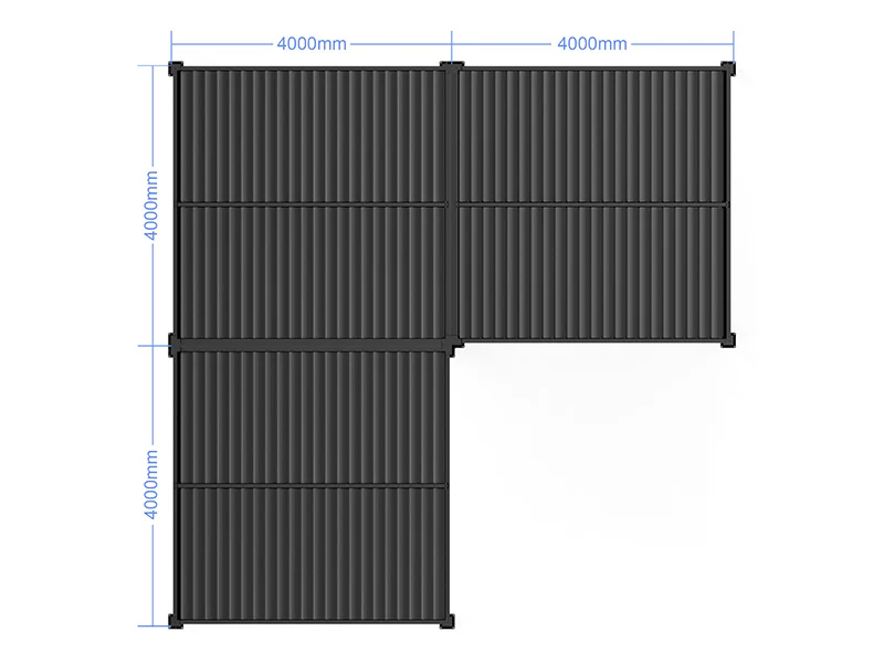 Bioklimatisk pergola paviljong San Pablo Alu+, 4x4m, Svart, 3 stk. - Image 6