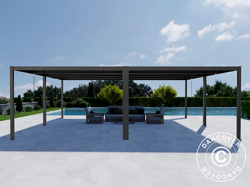 Bioklimatisk pergola paviljong San Pablo Alu+, 4x4m, Svart, 4 stk. - Image 3