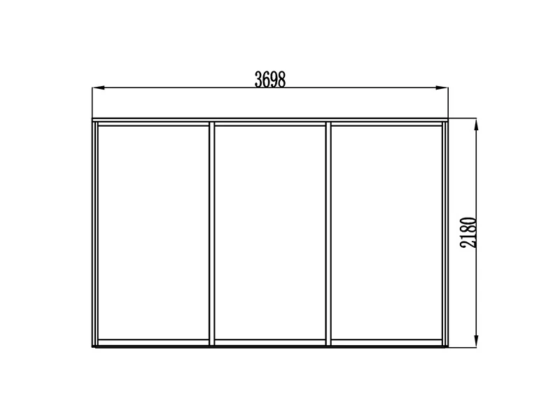 Bioklimatisk pergola-paviljong San Pablo Alu+ m/skyvedører, 4x5,8m, Svart/Hvit - Image 6