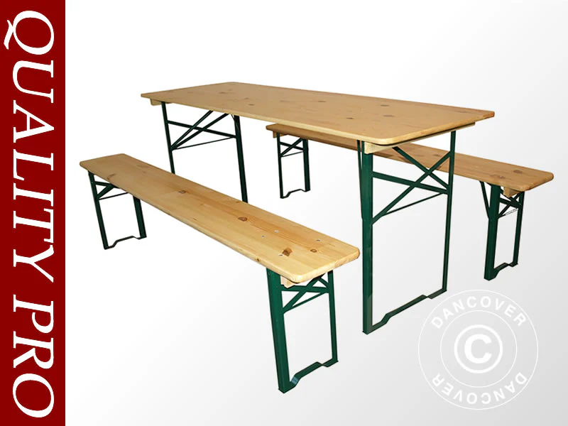 Bord- og benkesett 220x60x78cm, Lyst heltre
