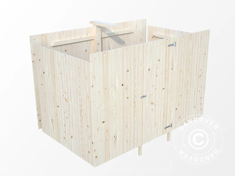Carport i tre m/redskapsbod, 3,6x7,62x2,32m, 23,1m², naturlig, KOMPLETT SETT - Image 4