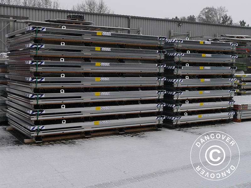 Container, Rigel, 2,1x2,1x2,1m m/ doble sidehengslede dører, sølvfarget - Image 4