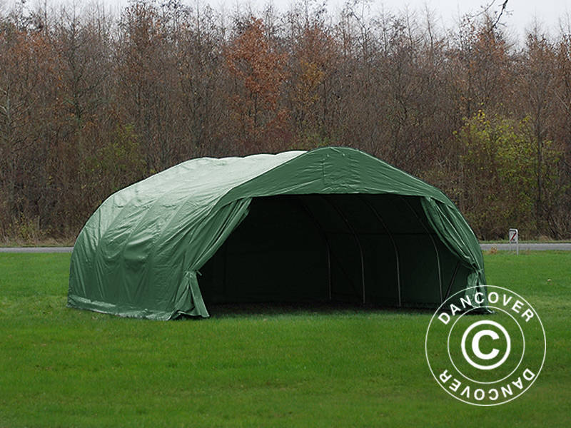 Dobbel garasjetelt 5,4x6x2,9m PVC, Grønn - Image 4