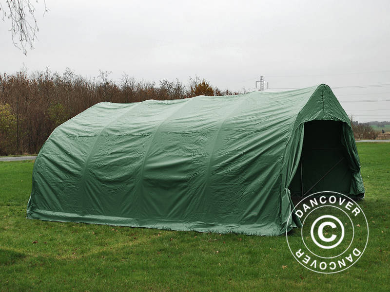 Dobbel garasjetelt 5,4x6x2,9m PVC, Grønn - Image 8