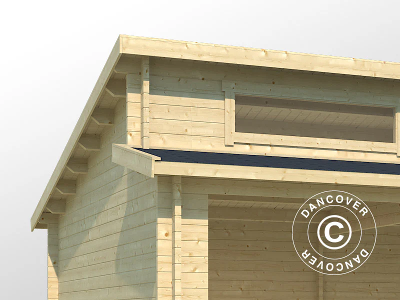 Dobbeltgarasje, carport i tre, Vaasa, 7,8x5,2x3,21m, 44mm, Naturlig - Image 4