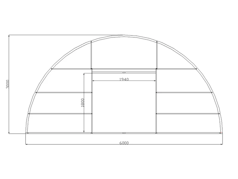 Drivhus i polykarbonat, Strong NOVA 24m², 6x4m, Sølv - Image 5