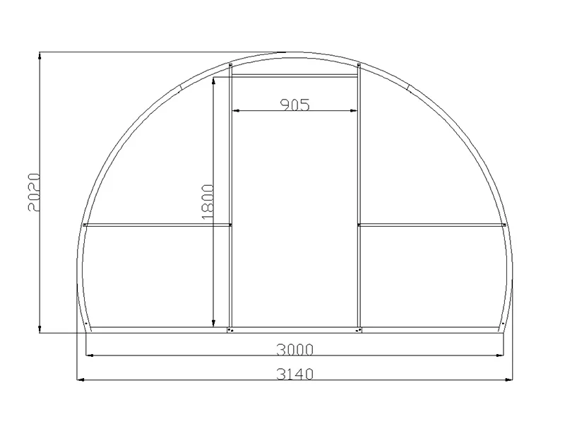 Drivhus i polykarbonat, Strong NOVA 30m², 3x10m, Sølv - Image 4
