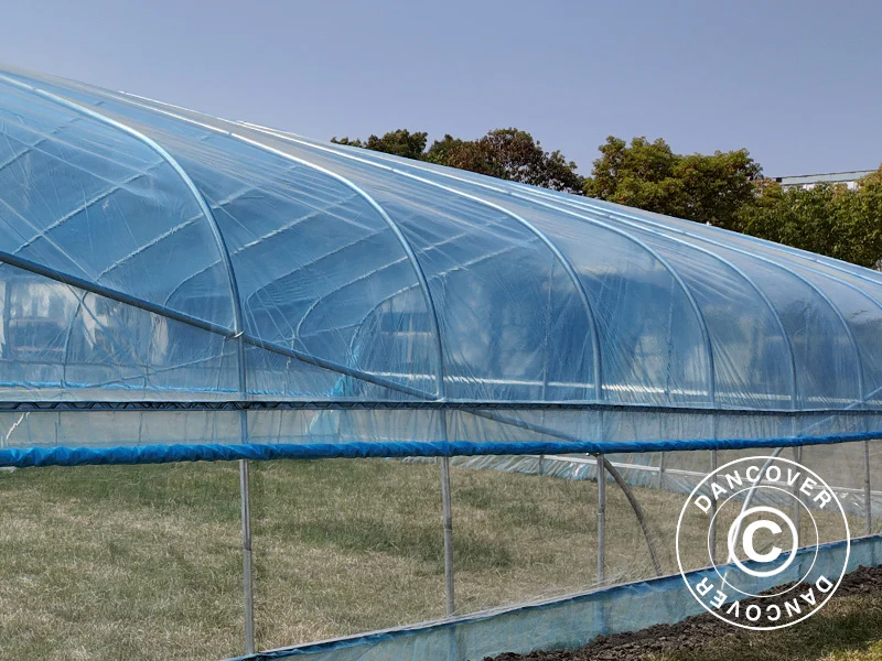 Duk for polytunnel drivhus GH18430, 7,5x20x3m, 100-mikron PO-film, Transparent - Image 2