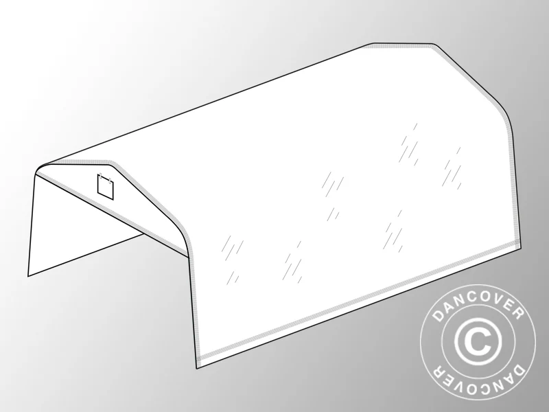 Duk til Polytunnel Drivhus 3,6x8,4m, 180 Micron-foile, Transparent