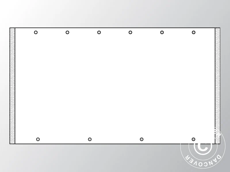 Endevegg UNICO 3m (3x3m), Hvit