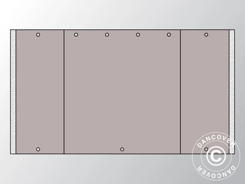 Endevegg UNICO 3m med small dør (3x3m), Sand