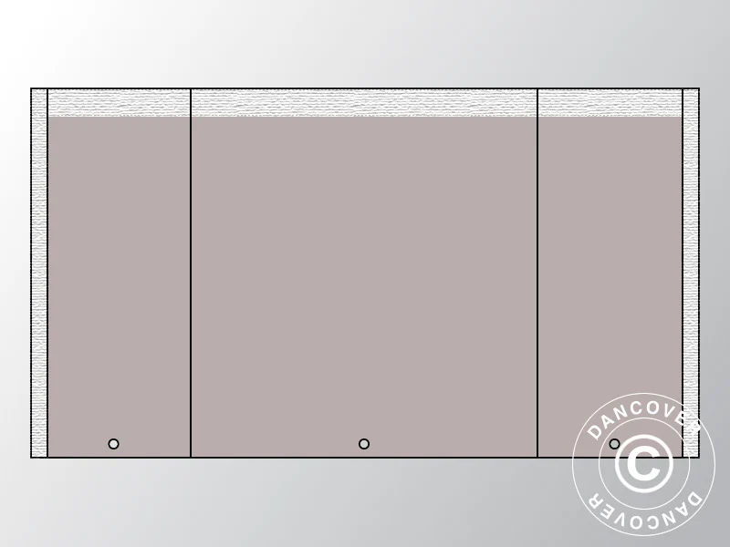 Endevegg UNICO 3m med small dør (3x6m), Sand