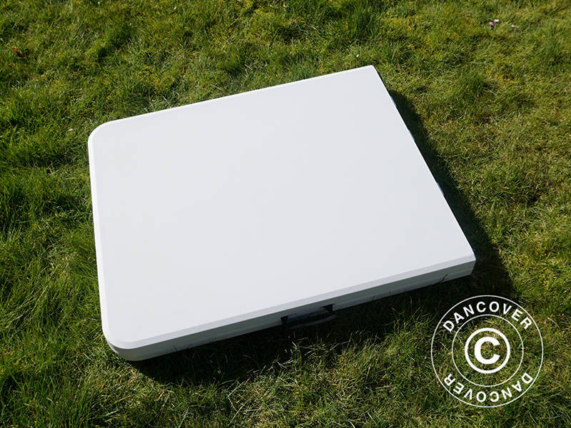 Festpakke, 1 klappbord (180cm) + 2 sammenleggbare benke (183cm), Lysegrå - Image 5