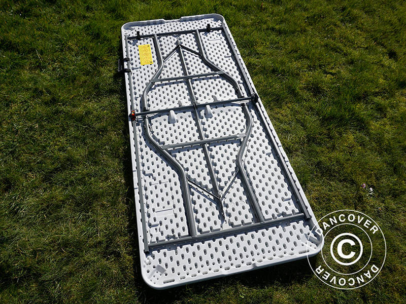 Festpakke, 1 klappbord (180cm) + 8 stoler, Lysegrå/Hvit - Image 11