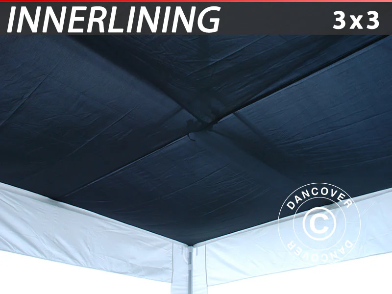 FleXtents takdrapering, Svart, til 3x3m Quick-up telt