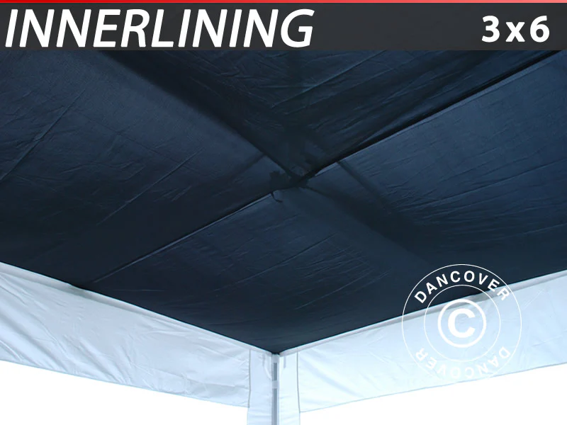 FleXtents takdrapering, Svart, til 3x6m Quick-up telt