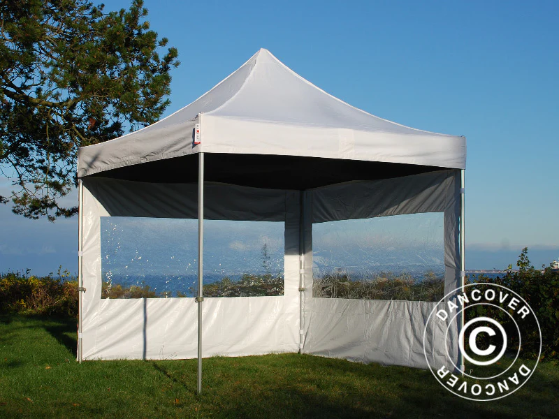 FleXtents takdrapering, Svart, til 4x4m Quick-up telt - Image 10