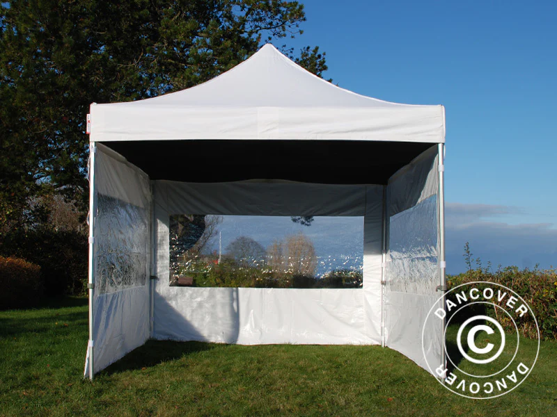 FleXtents takdrapering, Svart, til 4x4m Quick-up telt - Image 12