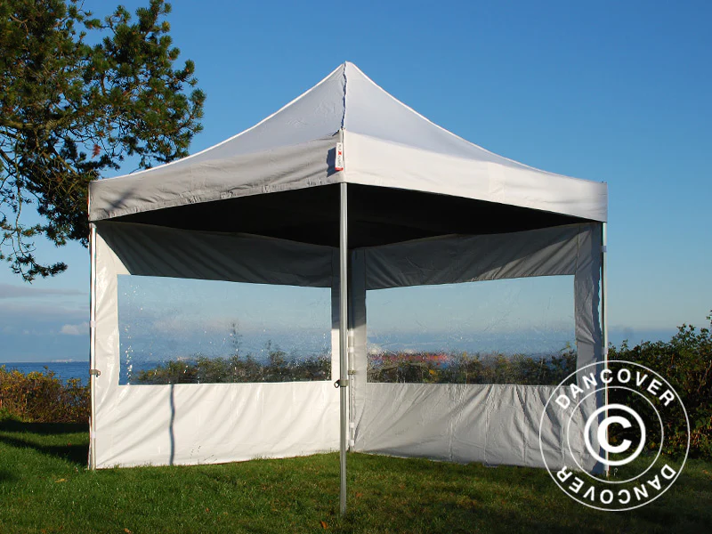 FleXtents takdrapering, Svart, til 4x4m Quick-up telt - Image 8