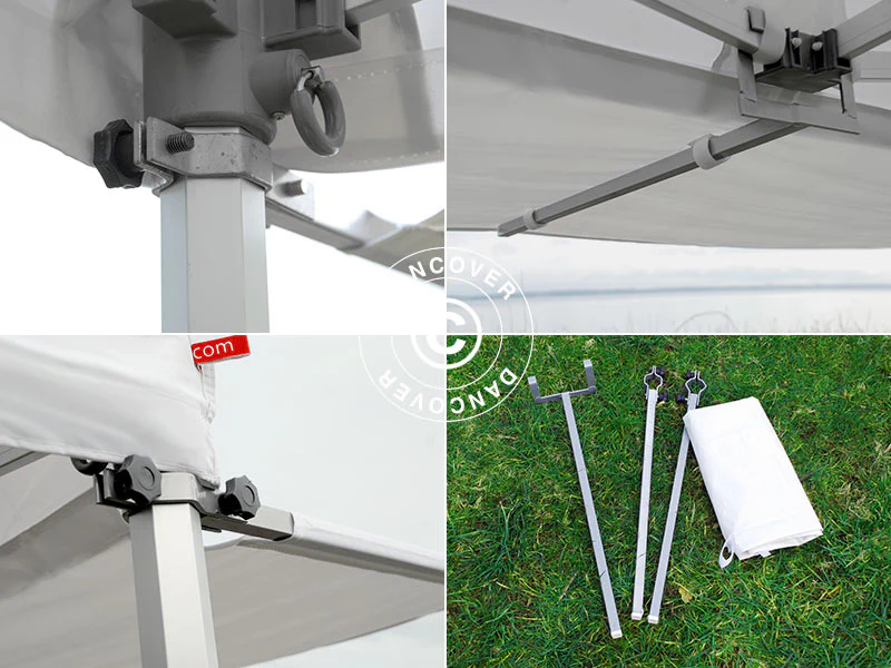 FleXtents Xtreme 50 3 m overhang, White w/connectors - Image 6