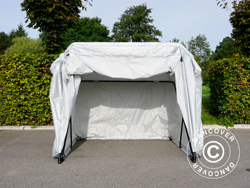 Foldegarasje (MC), 1,88x3,45x1,9m, Grå - Image 2