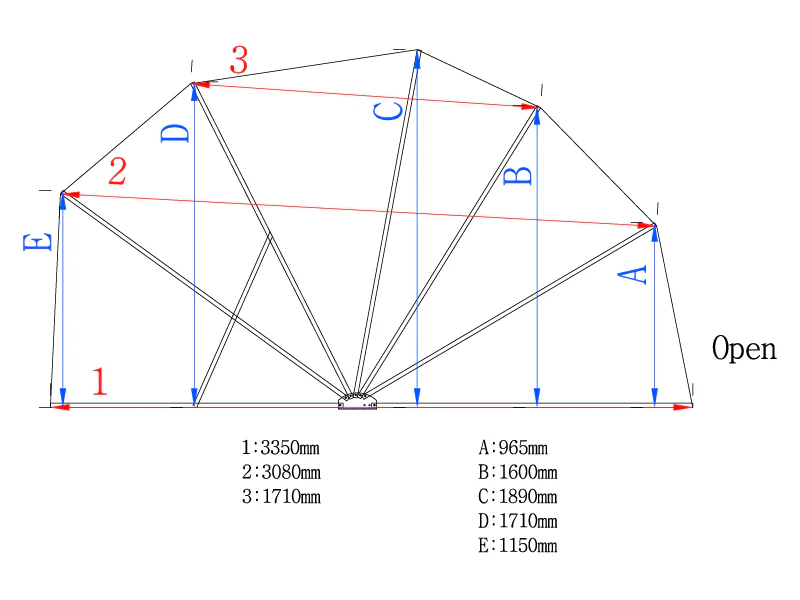 Foldegarasje (MC), 1,88x3,45x1,9m, Svart - Image 14